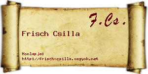 Frisch Csilla névjegykártya