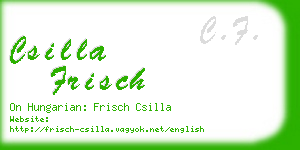 csilla frisch business card
